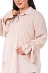 W-5754 Beige Дамска риза в макси размери
