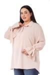 W-5754 Beige Дамска риза в макси размери