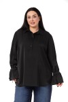 W-5754 Black Дамска риза в макси размери