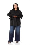 W-5754 Black Дамска риза в макси размери