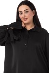 W-5754 Black Дамска риза в макси размери