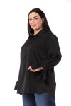 W-5754 Black Дамска риза в макси размери