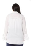 W-5754 White Дамска риза в макси размери