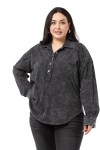 W-5758 Black Дамска блуза в макси размери