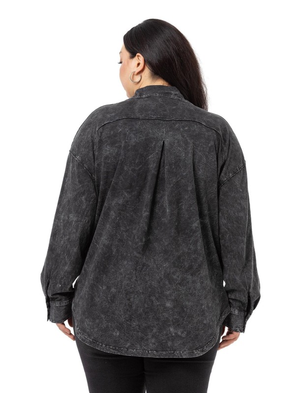 W-5758 Black Дамска блуза в макси размери