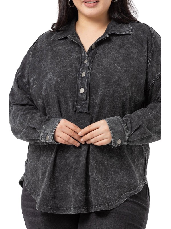 W-5758 Black Дамска блуза в макси размери