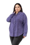 W-5758 Lila Дамска блуза в макси размери