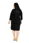 W-6252 Black Дамска рокля в макси размери