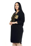 W-6252 Black Дамска рокля в макси размери