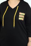 W-6252 Black Дамска рокля в макси размери