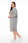 W-6252 Grey Дамска рокля в макси размери