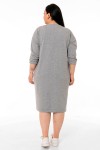 W-6252 Grey Дамска рокля в макси размери