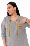 W-6252 Grey Дамска рокля в макси размери