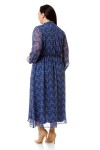 W-6272 Blue Дамска рокля в макси размери