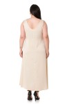W-6289 Beige Дамска рокля в макси размери