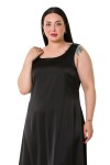 W-6289 Black Дамска рокля в макси размери