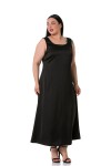 W-6289 Black Дамска рокля в макси размери