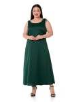 W-6289 Green Дамска рокля в макси размери