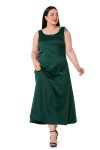 W-6289 Green Дамска рокля в макси размери