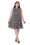 W-6301 Black Дамска рокля в макси размери