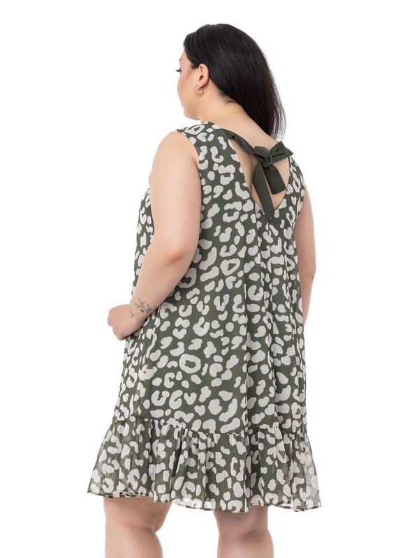 W-6301 Green Дамска рокля в макси размери