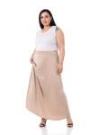 W-6403 Beige Дамска пола в макси размери