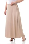 W-6403 Beige Дамска пола в макси размери
