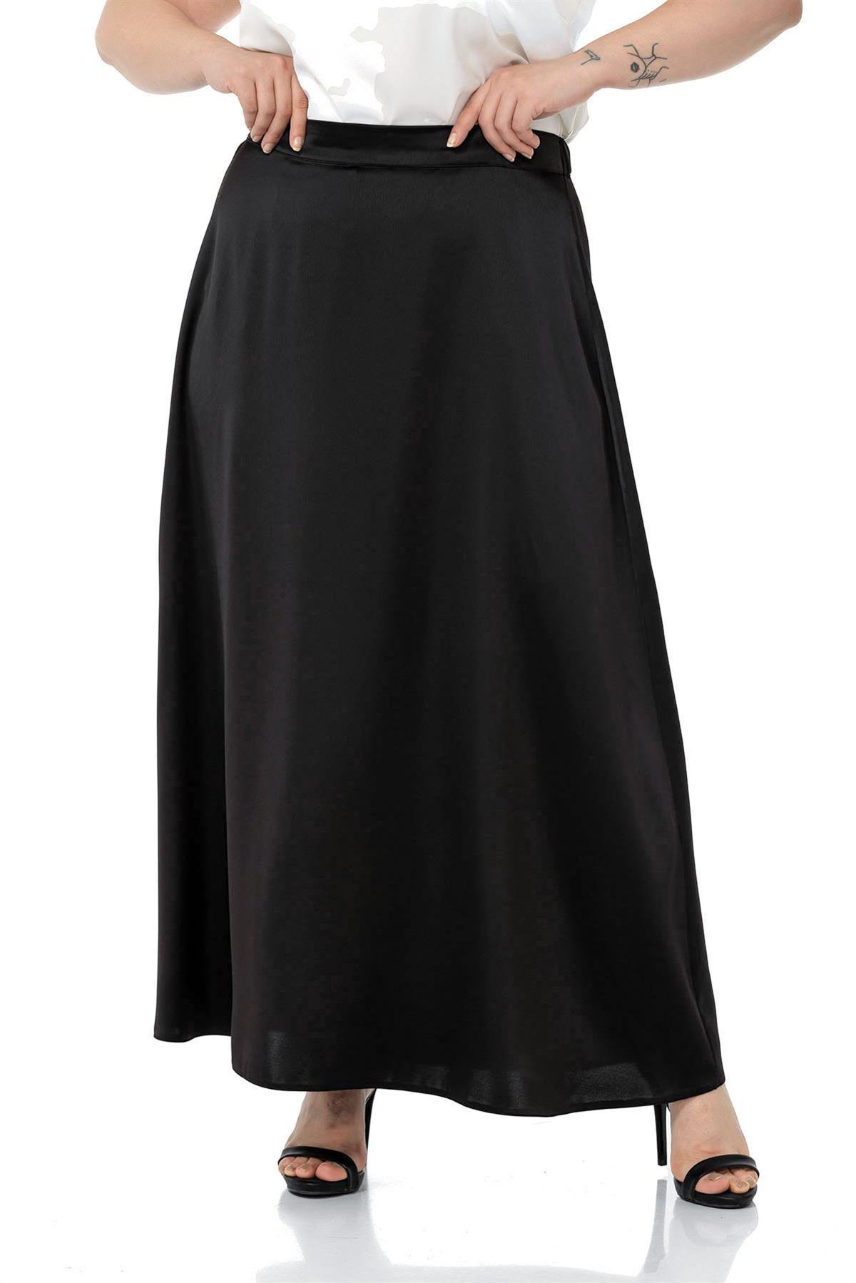 W-6403 Black Дамска пола в макси размери