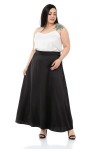 W-6403 Black Дамска пола в макси размери