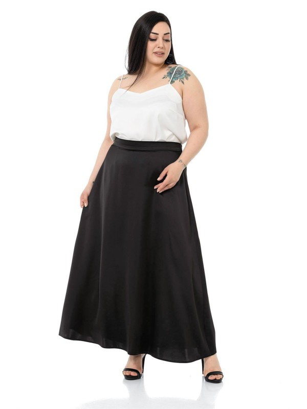 W-6403 Black Дамска пола в макси размери