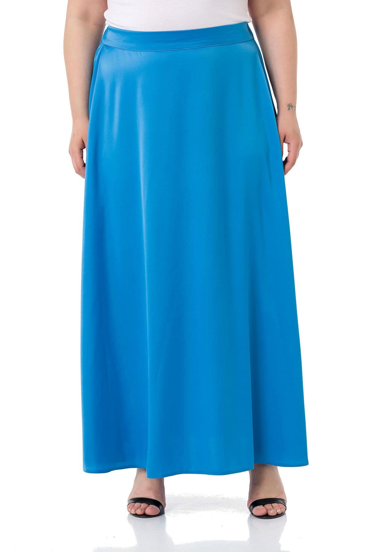 W-6403 Blue Дамска пола в макси размери