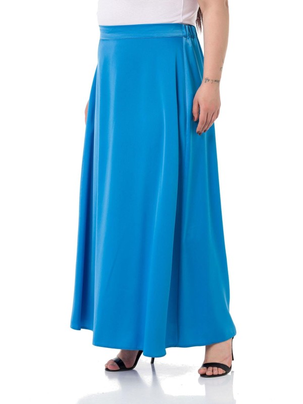 W-6403 Blue Дамска пола в макси размери