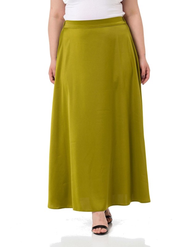 W-6403 Pistachio Дамска пола в макси размери