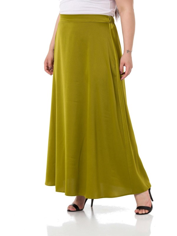 W-6403 Pistachio Дамска пола в макси размери