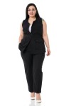 W-6912 Black Дамски комплект две части в макси размери