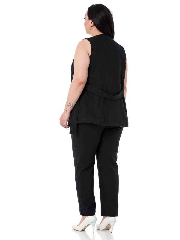 W-6912 Black Дамски комплект две части в макси размери