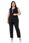 W-6912 Black Дамски комплект две части в макси размери