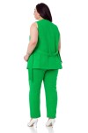 W-6912 Green Дамски комплект две части в макси размери