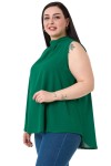W-7404 Green Дамска блуза в макси размери