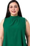 W-7404 Green Дамска блуза в макси размери