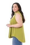 W-7404 Pistachio Дамска блуза в макси размери