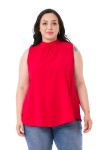 W-7404 Red Дамска блуза в макси размери