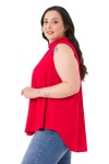 W-7404 Red Дамска блуза в макси размери