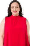 W-7404 Red Дамска блуза в макси размери