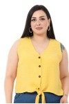 W-7423 Yellow Дамска блуза в макси размери