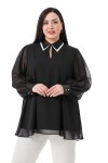 W-7427 Black Дамска блуза в макси размери