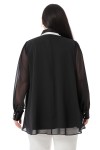 W-7427 Black Дамска блуза в макси размери