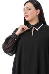 W-7427 Black Дамска блуза в макси размери