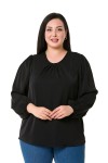W-7430 Black Дамска блуза в макси размери