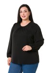 W-7430 Black Дамска блуза в макси размери